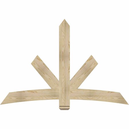 Ekena Millwork Alberta Rough Sawn Timber Gable Bracket, Douglas Fir, 72"W x 48"H x 2"D x 6"F, 16/12 Pitch GBW072X48X0206ALB00RDF